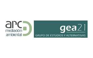 Logos de ARC Mediación Ambiental y Gea 21